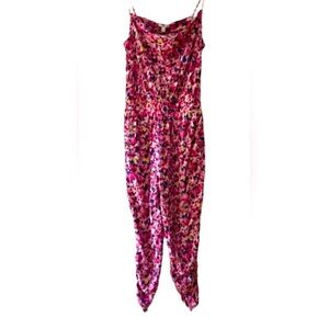 Bar III‎ Pink Patterned Jumpsuit Size Large NWT